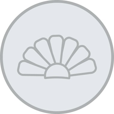 deniz kabuğu simgesi, vektör illüstrasyonu