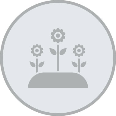 Bir çiçek simgesinin vektör illüstrasyonu