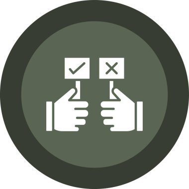 Evet ya da ağ simgesi yok, vektör illüstrasyonu