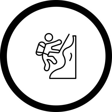 Çemberdeki bir adamın vektör çizimi