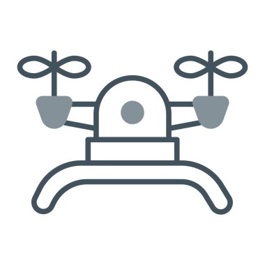 Hava helikopteri insansız hava aracı simgesi taslak biçimi