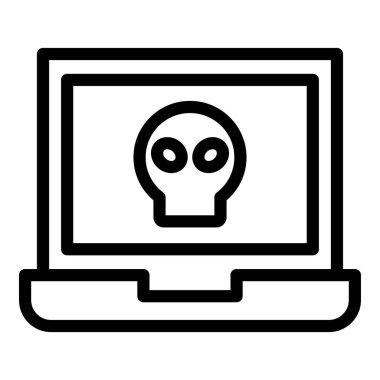 Dizüstü bilgisayar simgesi vektör çizimi