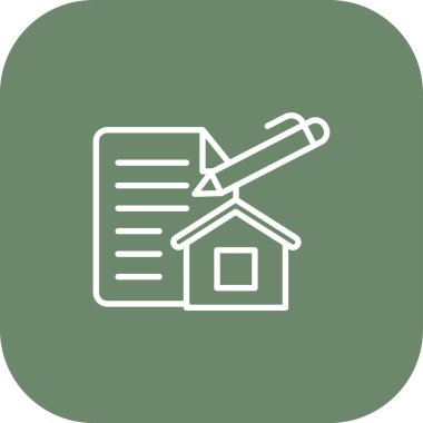 Web ve mobil için ev emlak vektörü simgesi