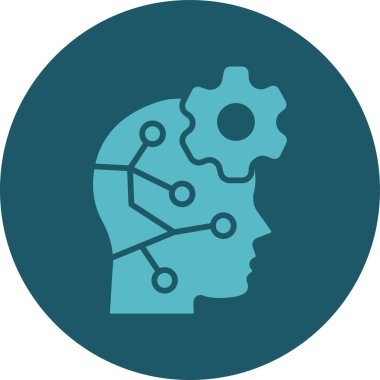 Beyin. Web simgesi basit illüstrasyon