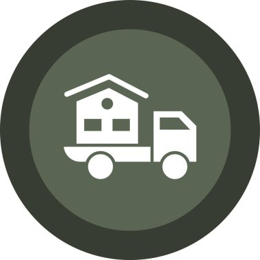 ev dağıtım simgesi, vektör, illüstrasyon