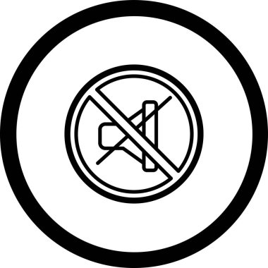 Dumanlı ikon vektör illüstrasyonu yok