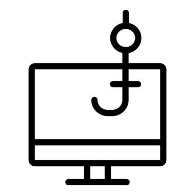 ekran ve sunucu simgesi, satır tasarımı ile bilgisayar monitörü