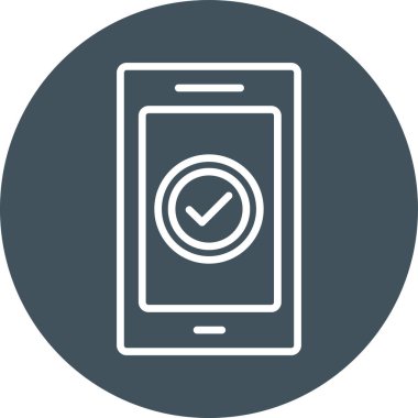 Cep telefonu. Web simgesi basit bir illüstrasyon. akıllı telefon