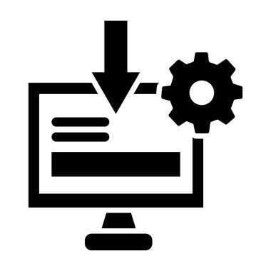 ok simgesi, vektör biçimi ile bilgisayar ve dişliler