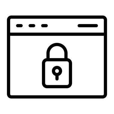 İnternet güvenlik simgesi. Beyaz arkaplanda izole edilmiş web tasarımı için internet güvenlik vektörü simgesi