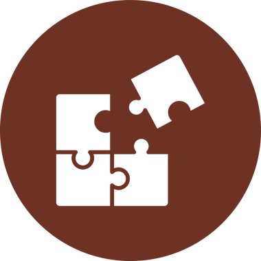 Kişisel ve ticari kullanım için bulmaca vektör simgesi simgesi vektör çizimi..