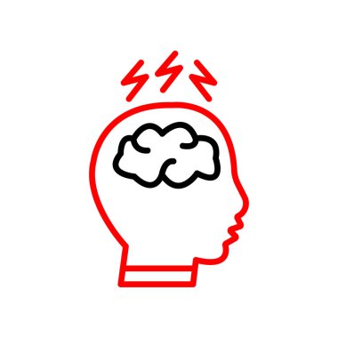 vektör çizim tasarım beyin simgesinin