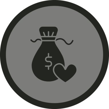 Para çantası ikonu. vektör illüstrasyonu