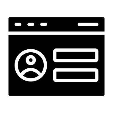 Web Glyph Vektör Simgesi Tasarımı