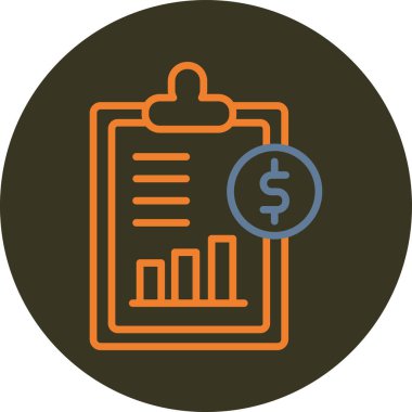 İş ve finans ikonu. Basit tasarım.