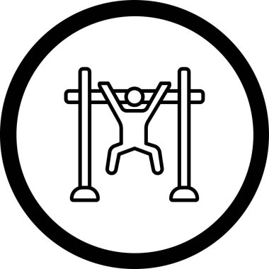 Bir spor salonu simgesinin vektör çizimi