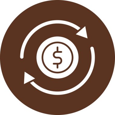 finansal diyagram yuvarlanmış vektör simgesi