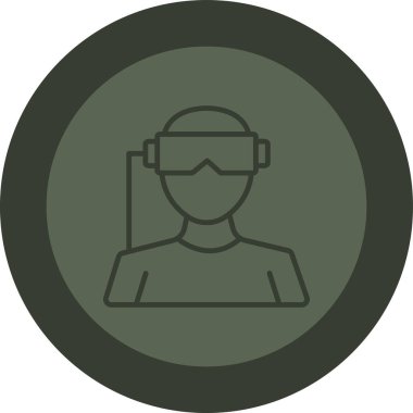 vector illustration of a vr icon