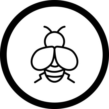 Arı simgesinin vektör illüstrasyonu