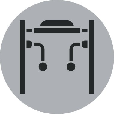 Bir spor salonu simgesinin vektör çizimi