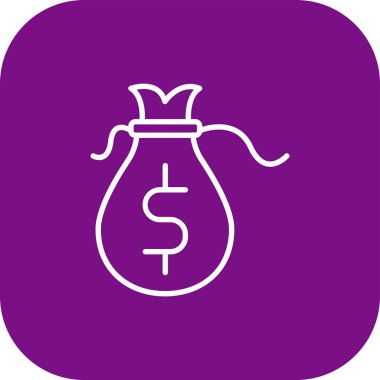 para çantası simgesi, vektör illüstrasyonu