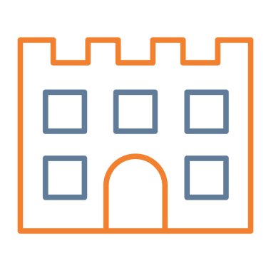 kale ikonu vektör illüstrasyonu