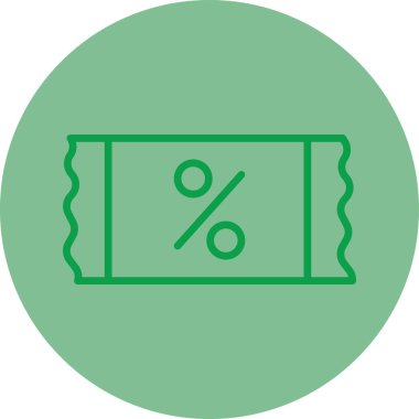 Yeşil ve beyaz bir ikonun vektör illüstrasyonu