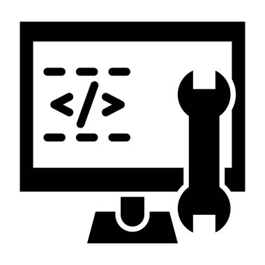 Bilgisayar simgesi, basit vektör illüstrasyonu