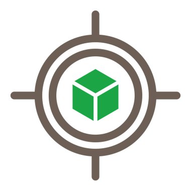 Yeşil bir simgenin vektör illüstrasyonu