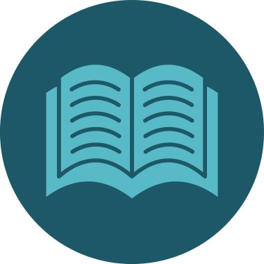 Beyaz arkaplan üzerine açık kitap, illüstrasyon, vektör.