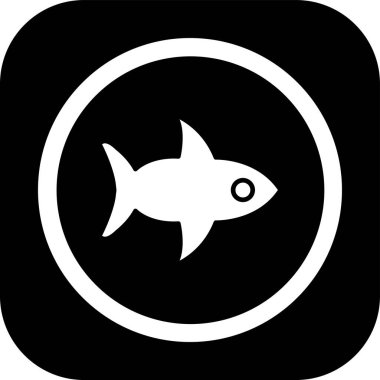 balık simgesi soyut bir grupta izole edildi