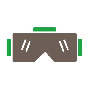 Stereoskopik ağ simgesi, vektör illüstrasyonu