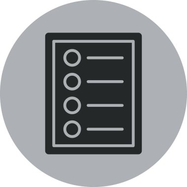 Kontrol listesi. Web simgesi basit illüstrasyon