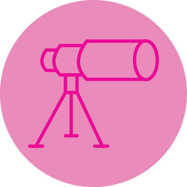 Teleskop simgesi. Basit resimleme