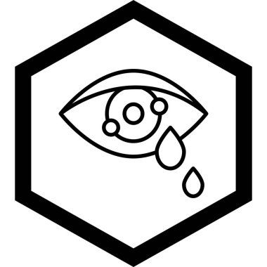 Bir göz simgesinin vektör illüstrasyonu