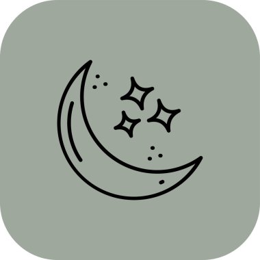 Ay vektör satırı simgesi