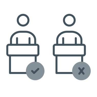 Vektör illüstrasyonu, takım çalışması konsepti, takım çalışması çizgi simgesi seti.