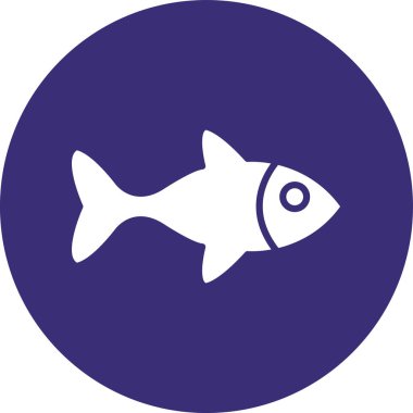 Balık. Web simgesi basit illüstrasyon
