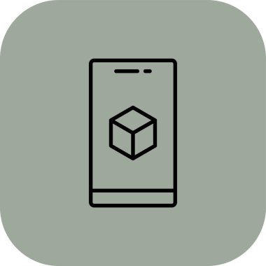 küp simge vektör çizim