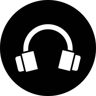 kulaklık simgesi vektör illüstrasyonu