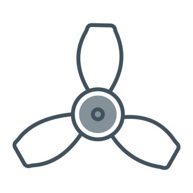 fan düz ikon vektör illüstrasyonu