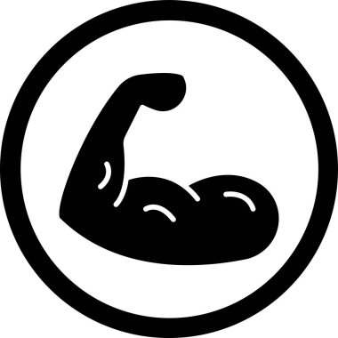 güçlü erkek gücü simgesi - taslak biçimi