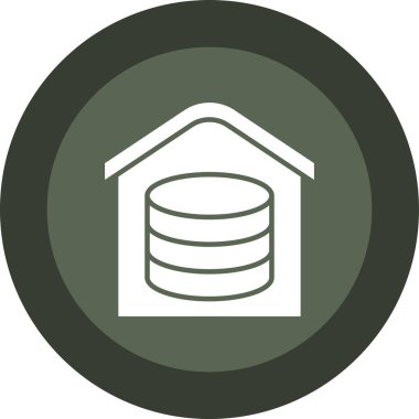 veritabanı vektör simgesi modern basit illüstrasyon