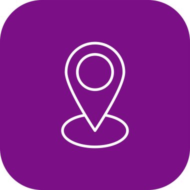 konum web simgesi, vektör illüstrasyonu