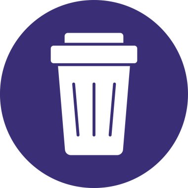 Çöp. Web simgesi basit illüstrasyon