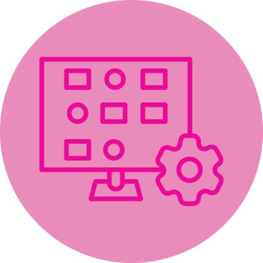 Seo simgesinin vektör illüstrasyonu modern simge