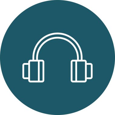 Kulaklık vektör simgesi modern basit vektör illüstrasyonu