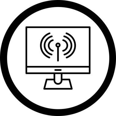 Wi-Fi simgesinin vektör illüstrasyonu