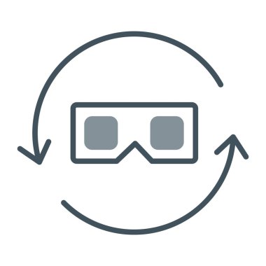 Gözlük. Web simgesi basit illüstrasyon