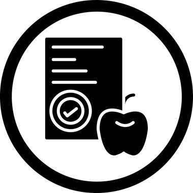 elma ikonu vektör illüstrasyonu